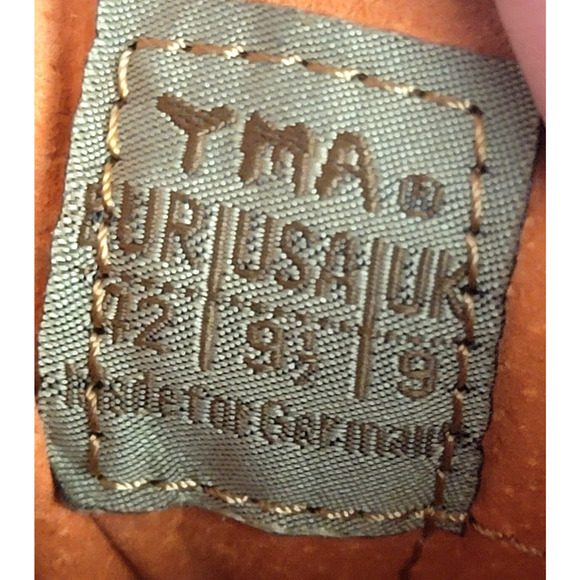 TMA EYES Stitching Shoes Leather Lace-up Handwork Casual Boots Womans Size 10.5 - Picture 12 of 13